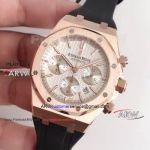 Perfect Replica Audemars Piguet Royal Oak Rose Gold Replica Watches W White Dial